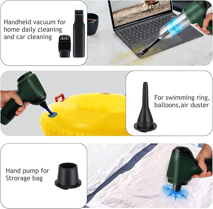 Darziq handheld mini vacuum cleaner for car accessories, compact portable device for quick cleaning of car interiors.