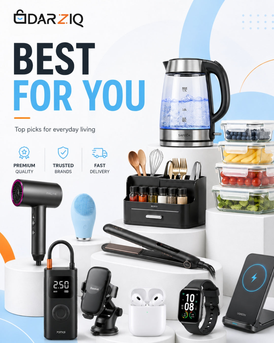 Best For You collection featuring curated everyday essentials and useful lifestyle products from DARZIQ