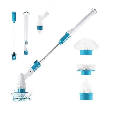 Darziq 3-in-1 electric spin scrubber machine for deep cleaning bathrooms and kitchens, with multiple brush attachments for versatile use.
