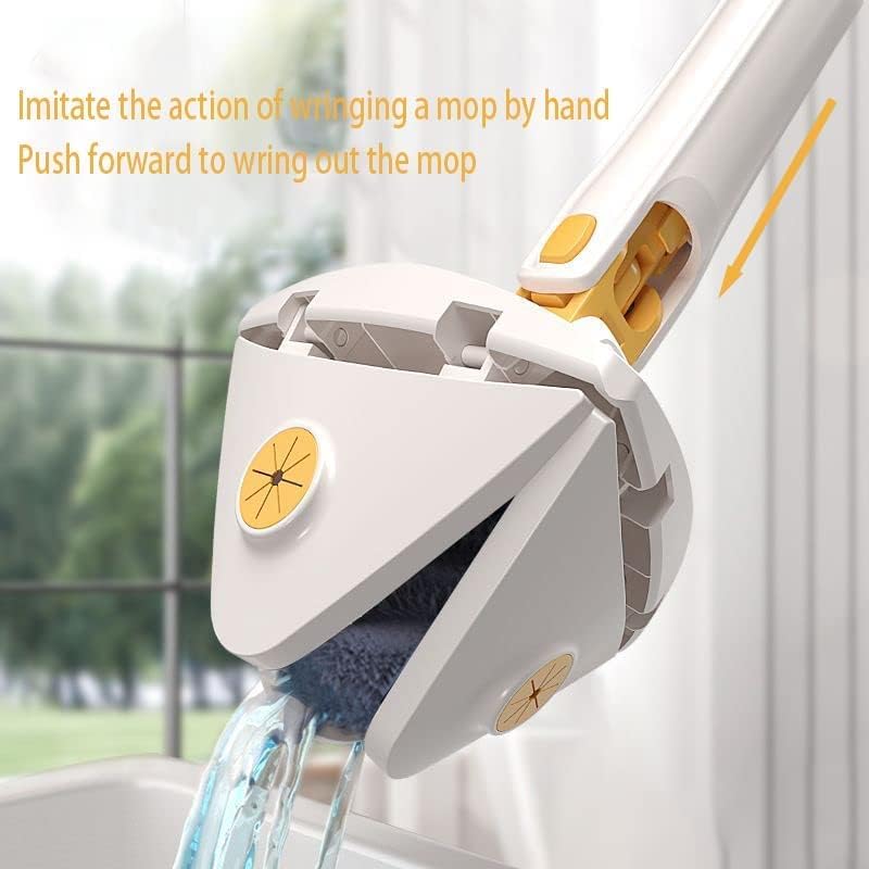 Darziq 360° rotating adjustable mop for easy floor cleaning with ergonomic handle and versatile motion in home and kitchen use.