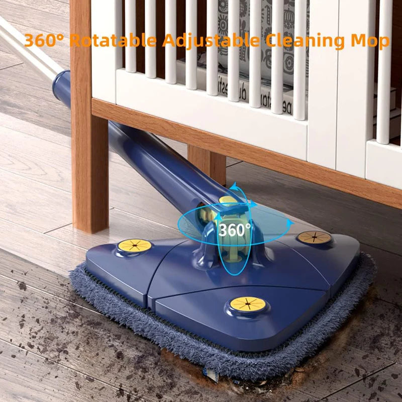Darziq 360 rotating adjustable mop with ergonomic handle and flexible head for efficient cleaning in home and kitchen.