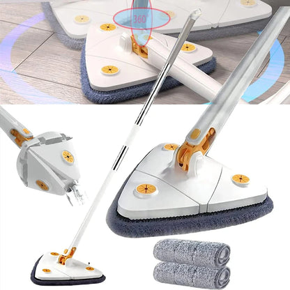 Darziq 360 rotating adjustable mop with ergonomic handle, ideal for versatile cleaning in home and kitchen surfaces.