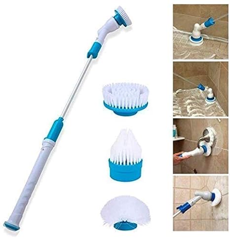 Darziq 3-in-1 electric spin scrubber machine for home and kitchen cleaning, featuring a compact design with multiple brush attachments