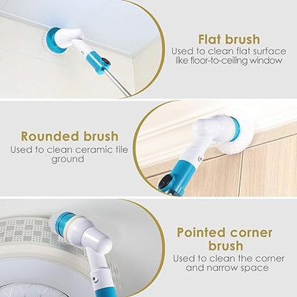 Darziq 3-in-1 electric spin scrubber for home and kitchen cleaning, showing the handheld device with rotating brush heads.