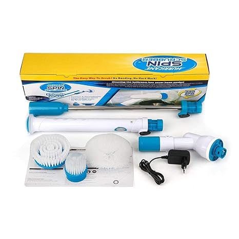 Darziq 3-in-1 electric spin scrubber for home and kitchen cleaning, with a lightweight design and multiple cleaning heads.