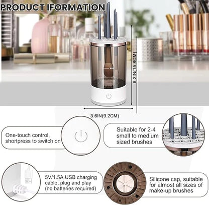 Darziq electric makeup brush cleaner for easy, automatic cleaning of multiple beauty brushes in health and beauty.