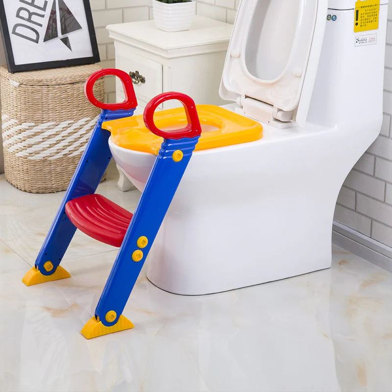 Children's toilet ladder by Darziq, sturdy step stool designed to help kids reach the bathroom comfortably and safely.