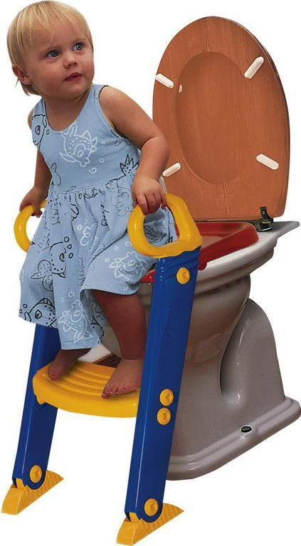 Darziq children toilet ladder with sturdy steps and safety rails for easy, secure toilet access for kids in home and bathroom.