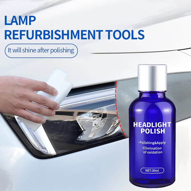 Darziq car headlight renovation kit with cleaning tools and solutions for restoring clarity to vehicle headlights.
