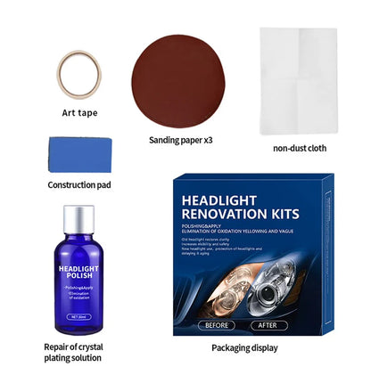 Darziq Car Headlight Renovation Kit for restoring clarity and brightness to vehicle headlights, a car accessories product.