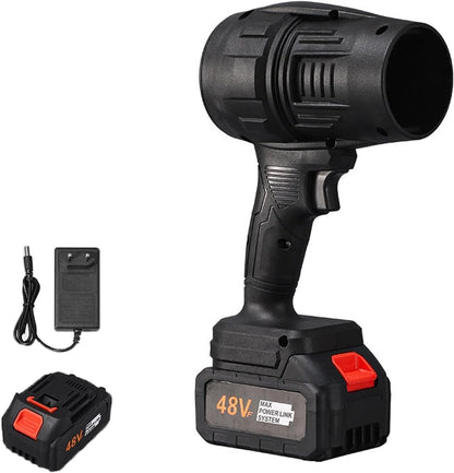 Darziq jet blower with charger and two batteries for car cleaning, compact electric car accessory, handheld and easy to use