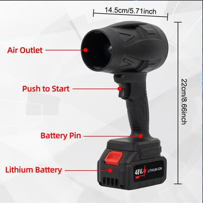 Darziq jet blower with charger and two batteries, car accessory for cleaning and detailing vehicles.