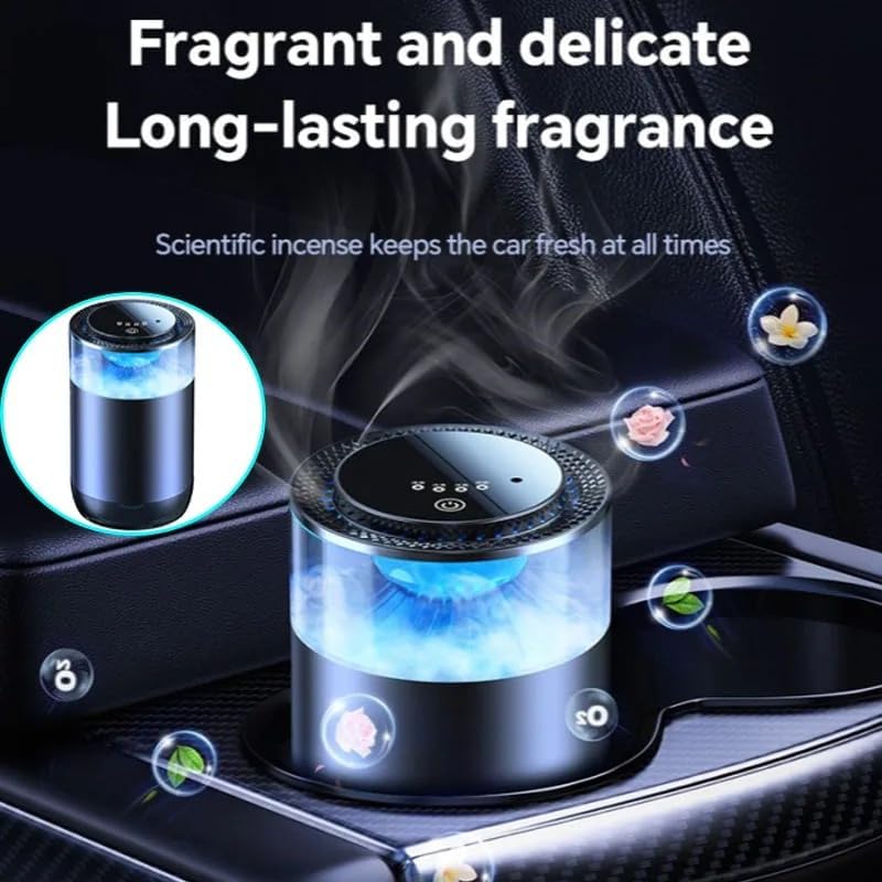 Darziq LED Cloud Mist Aromatherapy Diffuser for car accessories, showing the cloud-shaped diffuser with light and mist features.