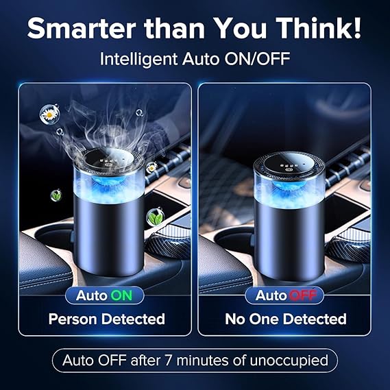 Darziq LED Cloud Mist Aromatherapy Diffuser for cars, showcasing the cloud-shaped diffuser with LED lights and mist output.
