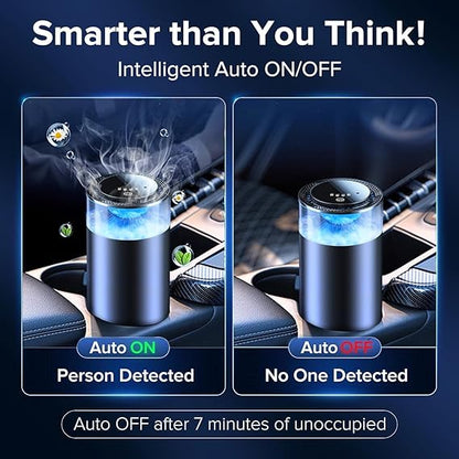 Darziq LED Cloud Mist Aromatherapy Diffuser for cars, showcasing the cloud-shaped diffuser with LED lights and mist output.