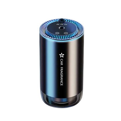 Darziq projection car aroma diffuser attached to a car vent, with a sleek design and ambient lighting for freshening the vehicle interior.