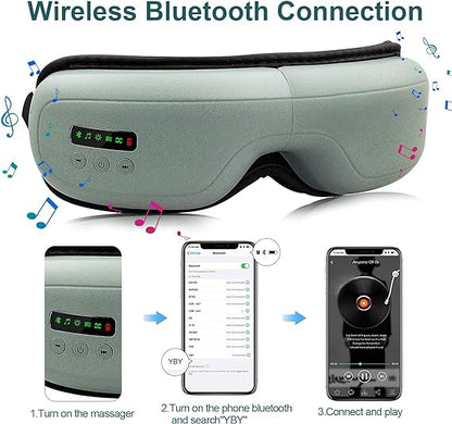 Darziq Electric Smart Eye Massager featuring sleek design and adjustable straps for relaxing eye care.