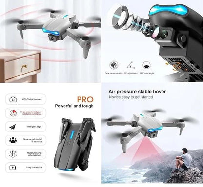 Darziq E99 drone camera with compact design, mounted on a drone, showcasing its lens and sleek gadget features.