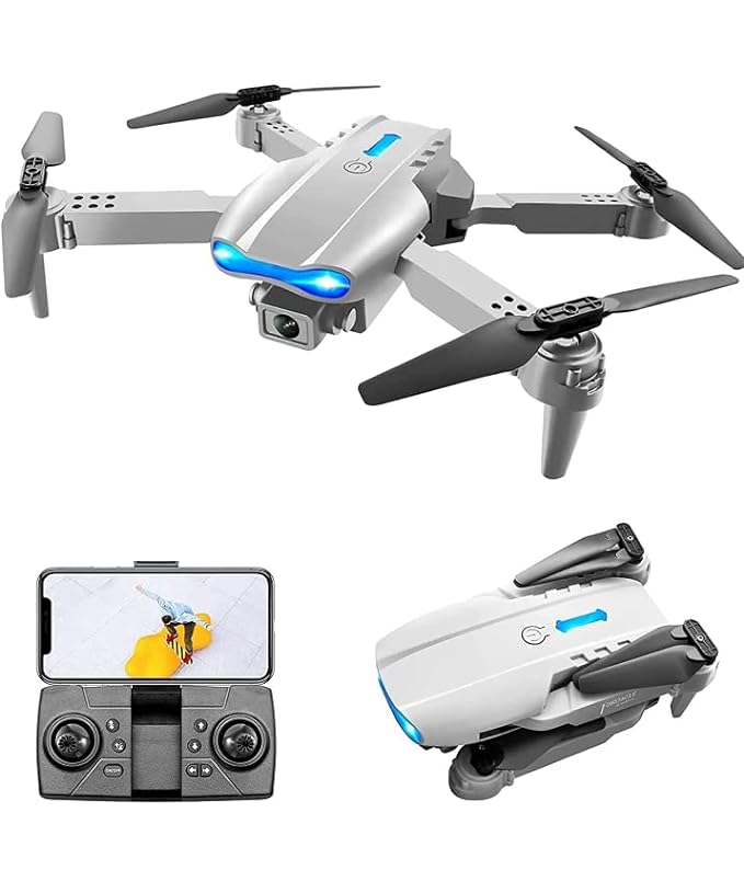 Darziq E99 Drone Camera showing a compact gadget with a camera lens and control features for aerial photography.