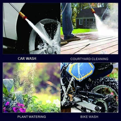 Darziq pressure washer for car with double battery, compact gadget for efficient outdoor cleaning of vehicles.
