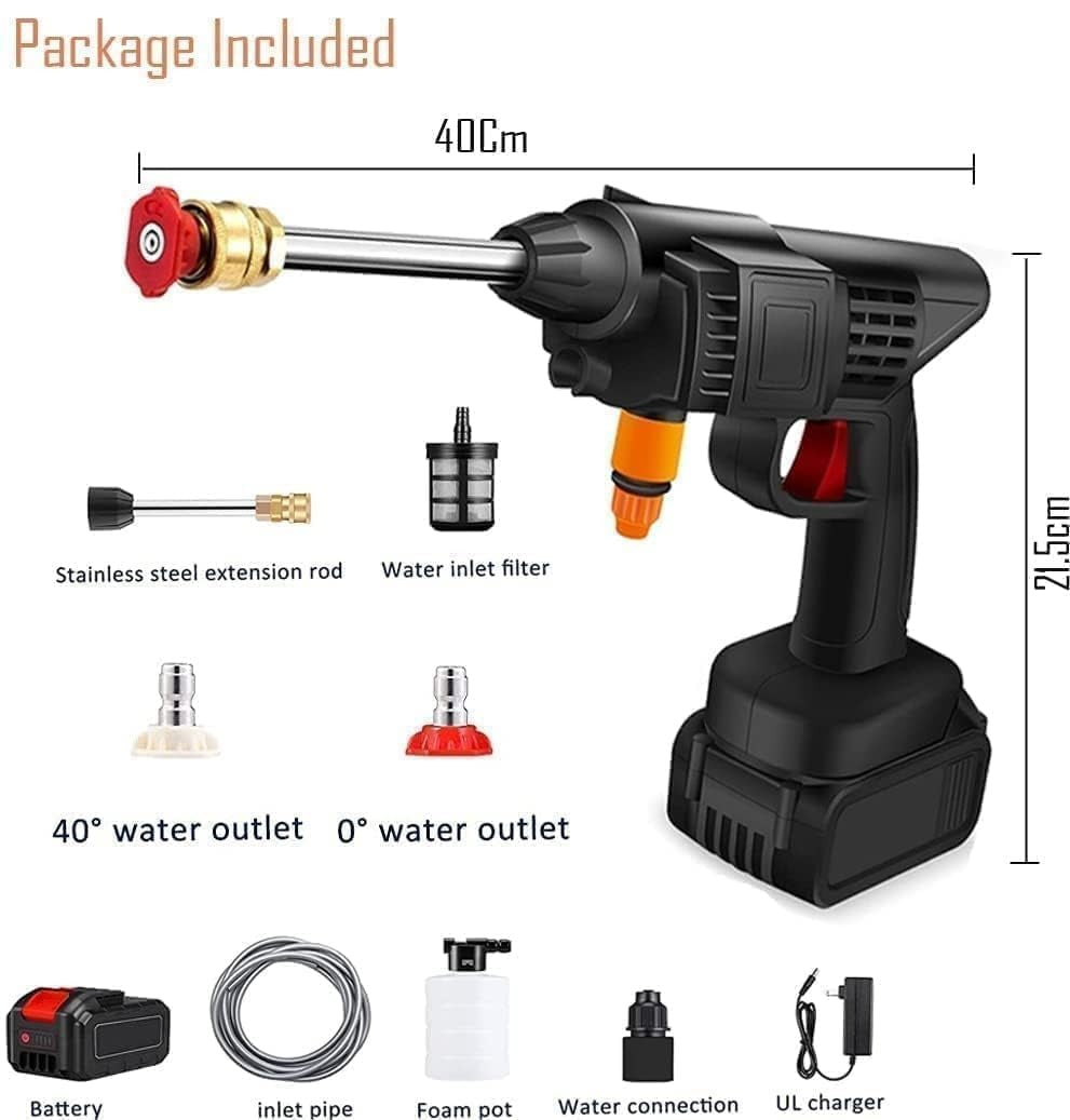 Darziq pressure washer for car with double battery, compact gadget for efficient cleaning of vehicles