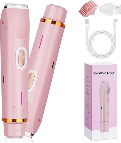 Darziq 2-in-1 dual head women’s shaver for smooth skin, featuring ergonomic design and versatile shaving heads for hair removal.