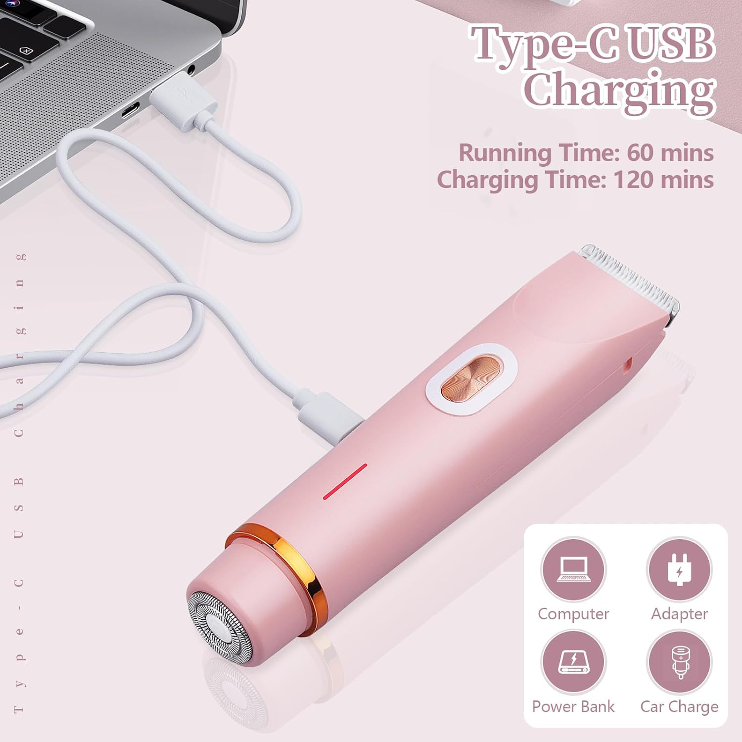 Darziq 2-in-1 Dual Head Shaver for Women, compact health and beauty tool with dual shaving heads for smooth skin.