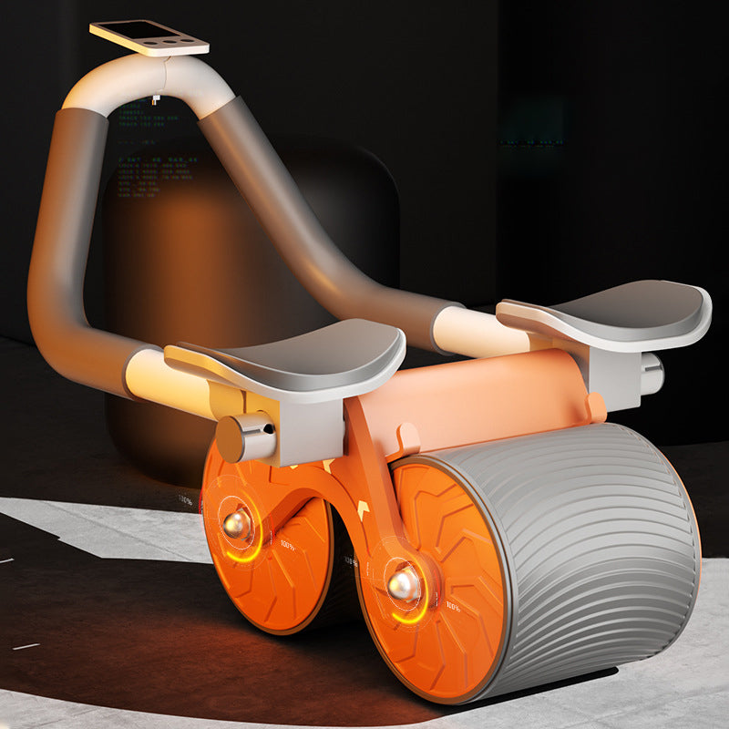 Darziq abdominal exercise roller for core workouts, showing the black foam roller with handles on a white background.