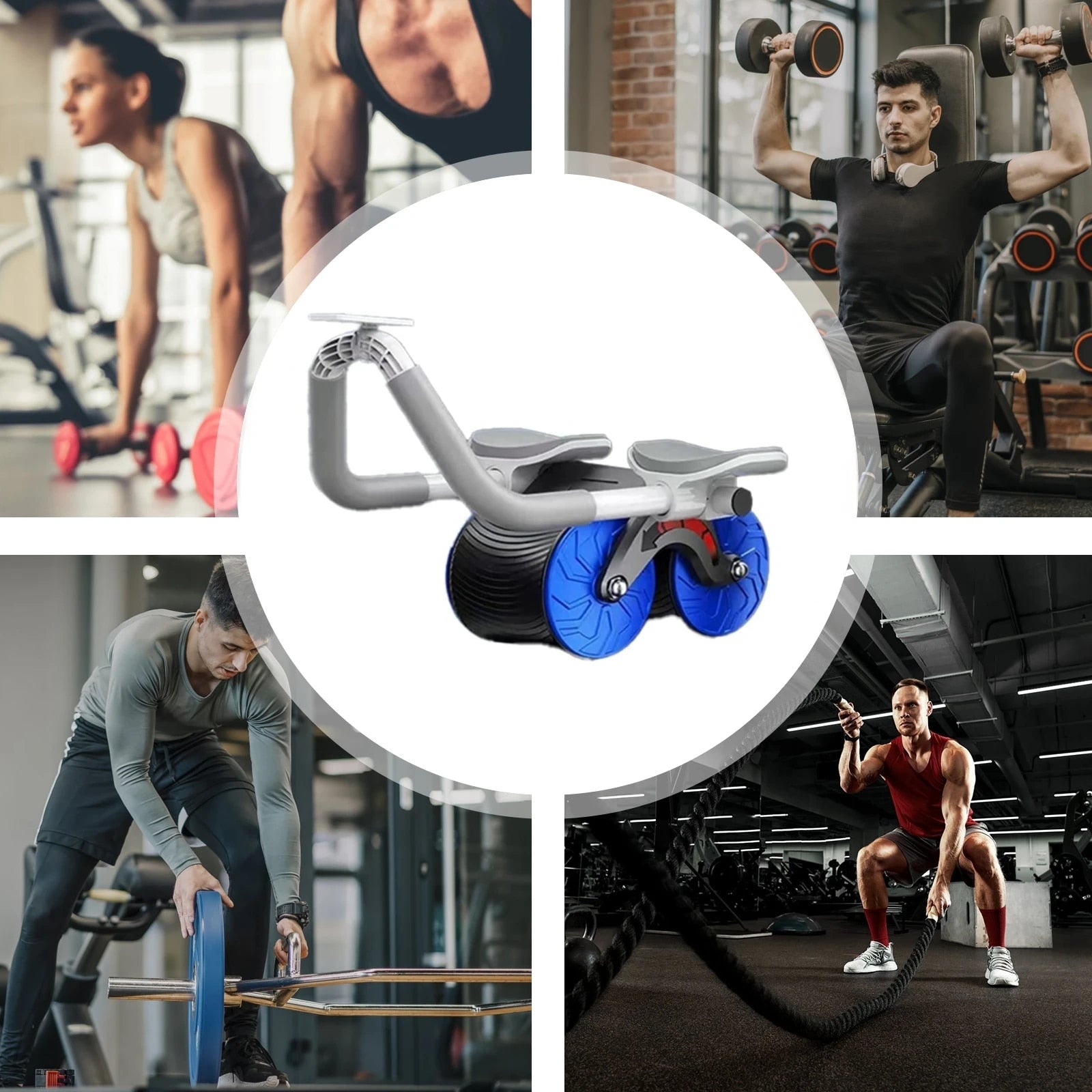 Darziq abdominal exercise roller for core strengthening, featuring a foam grip and durable construction for effective workouts.