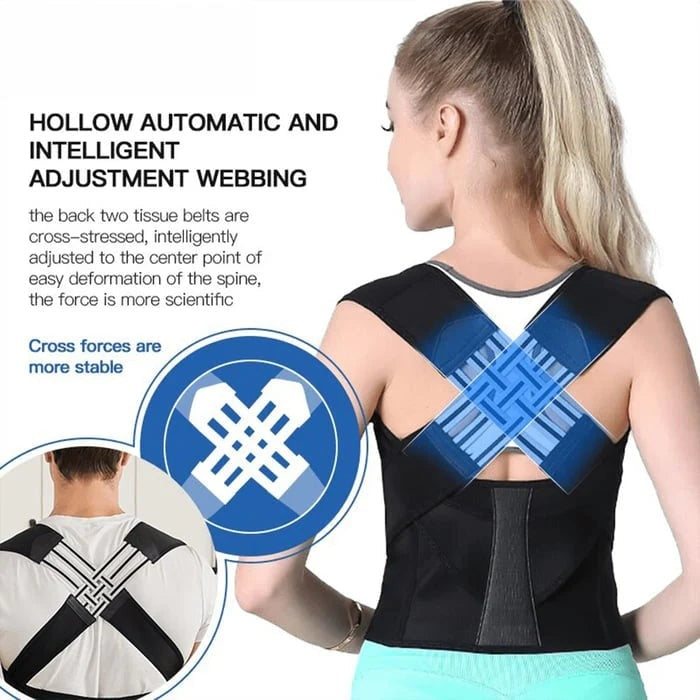 Darziq adjustable posture corrector belt for improved back support and spinal alignment in a health and beauty setting.