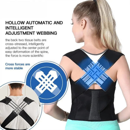 Darziq adjustable posture corrector belt for improved back support and spinal alignment in a health and beauty setting.