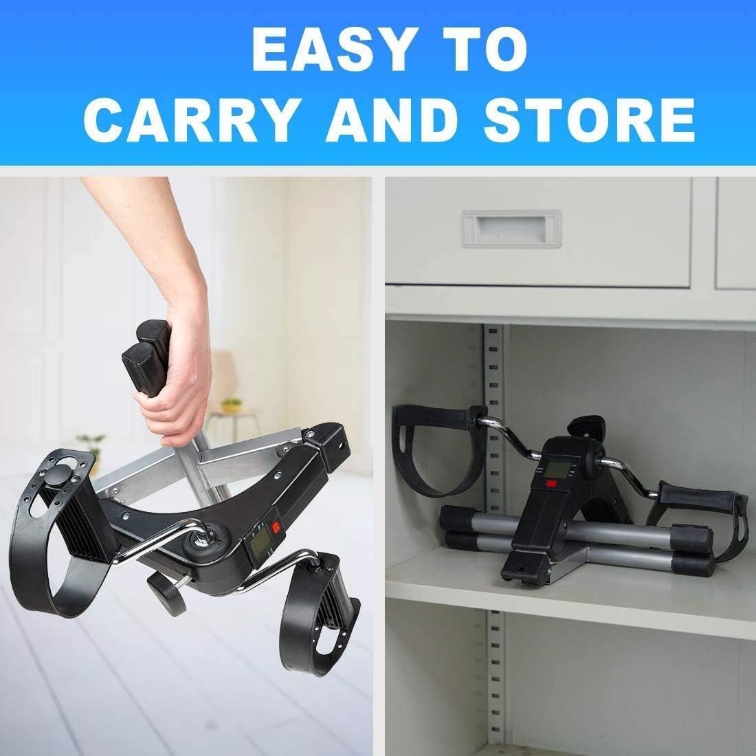 Darziq arm and leg pedal exerciser for low-impact workout, featuring adjustable resistance and compact design for easy use.