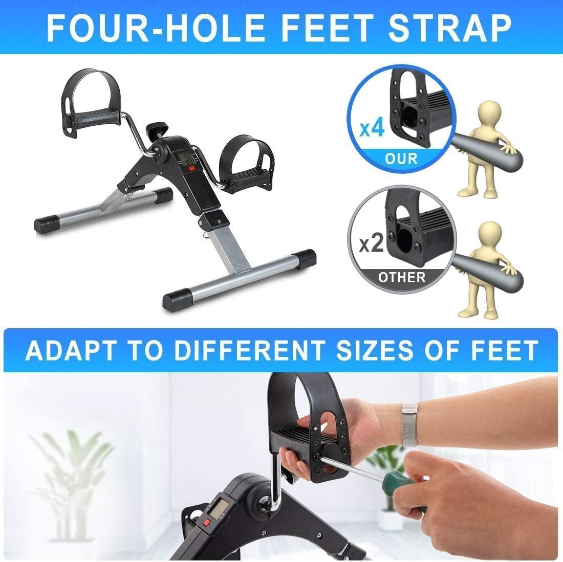 Darziq arm and leg pedal exerciser for fitness and rehabilitation, with adjustable resistance and compact design.