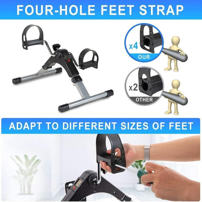 Darziq arm and leg pedal exerciser for fitness and rehabilitation, with adjustable resistance and compact design.