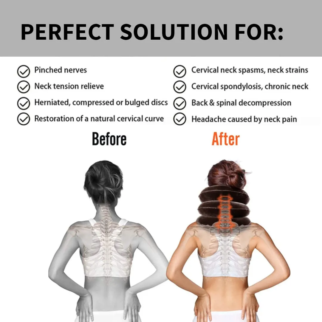 Darziq cervical neck traction device used for neck pain relief and spinal alignment in health and beauty therapy.