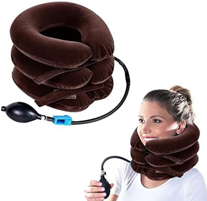 Darziq cervical neck traction device for neck pain relief, featuring adjustable straps and ergonomic design for comfort.
