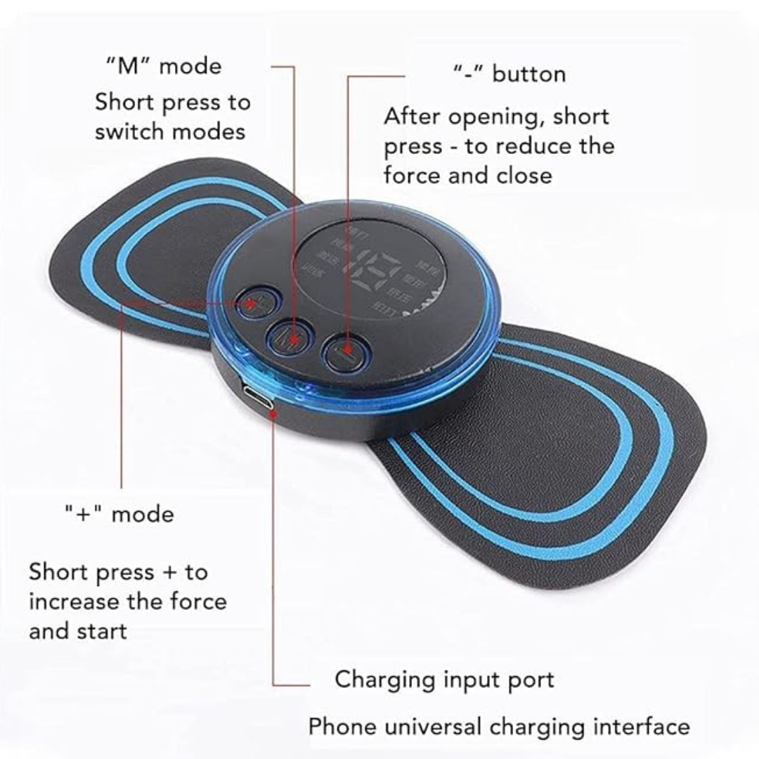 Darziq cordless mini massager for neck, shoulder, back, and leg relief, compact health and beauty device in black