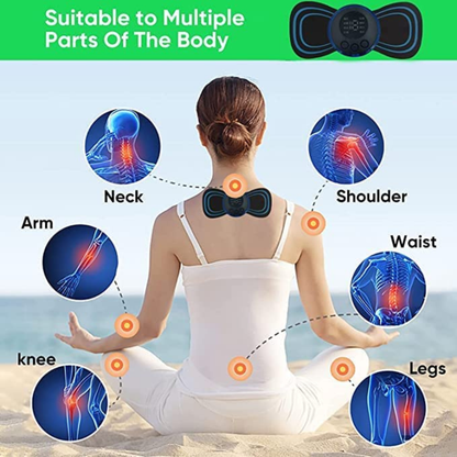 Darziq cordless mini massager for neck, shoulder, back, and leg relief, compact health and beauty device in black