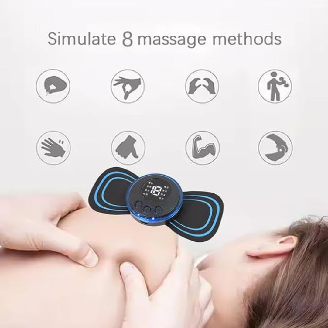 Darziq cordless mini massager for neck, shoulder, back, and leg relief, shown in a compact, portable design for health and beauty.