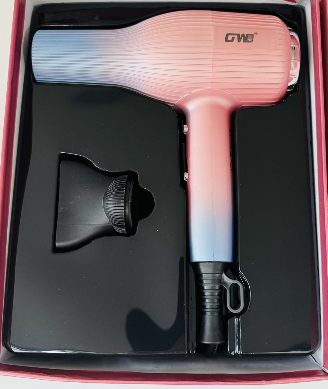 Darziq GW Professional Hair Dryer in black with ergonomic handle and multiple heat settings, ideal for fast, professional styling.