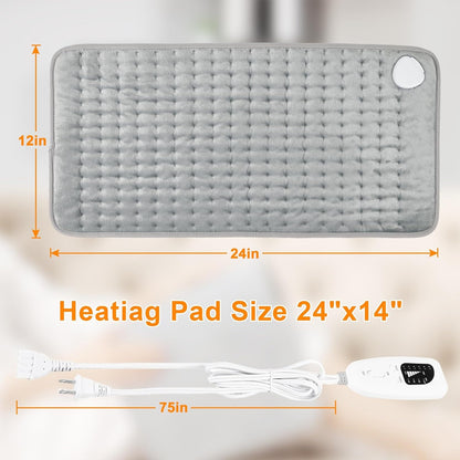 Darziq heating pad for health and beauty, soft fabric cover with adjustable heat settings, ideal for soothing muscle pain.