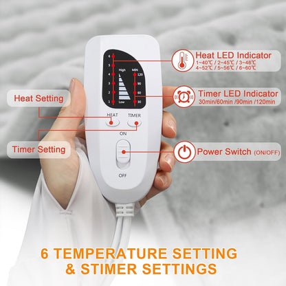 Darziq heating pad for health and beauty, shown in a relaxed setting with the pad ready for use on a person's back.