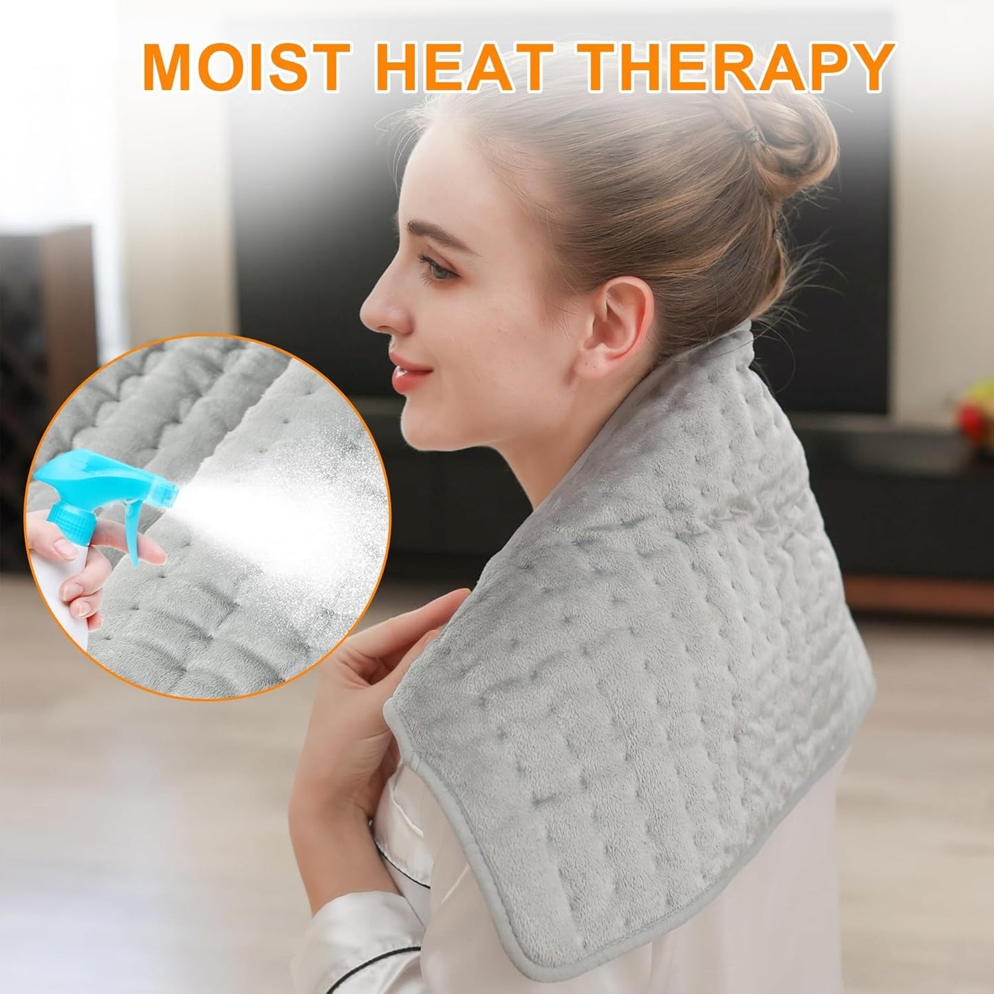 Darziq heating pad for health and beauty use, with a soft fabric cover and adjustable heat settings.