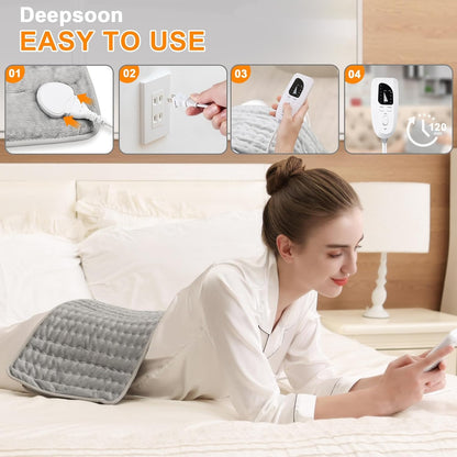 Darziq heating pad for health and beauty, soft fabric cover and adjustable temperature controls, designed for soothing warmth.