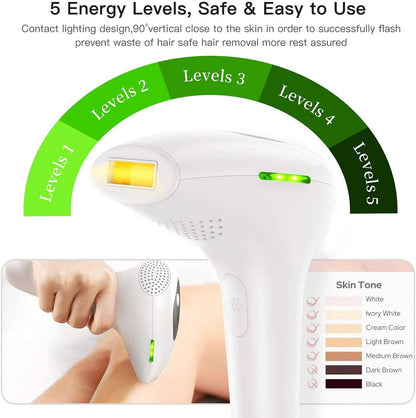 Darziq IPL Hair Removal System for at-home health and beauty hair removal, featuring a sleek device with a digital control panel.