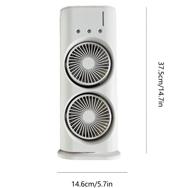 Darziq portable double-ended spray fan for health and beauty, compact handheld device with misting spray and cooling fan.