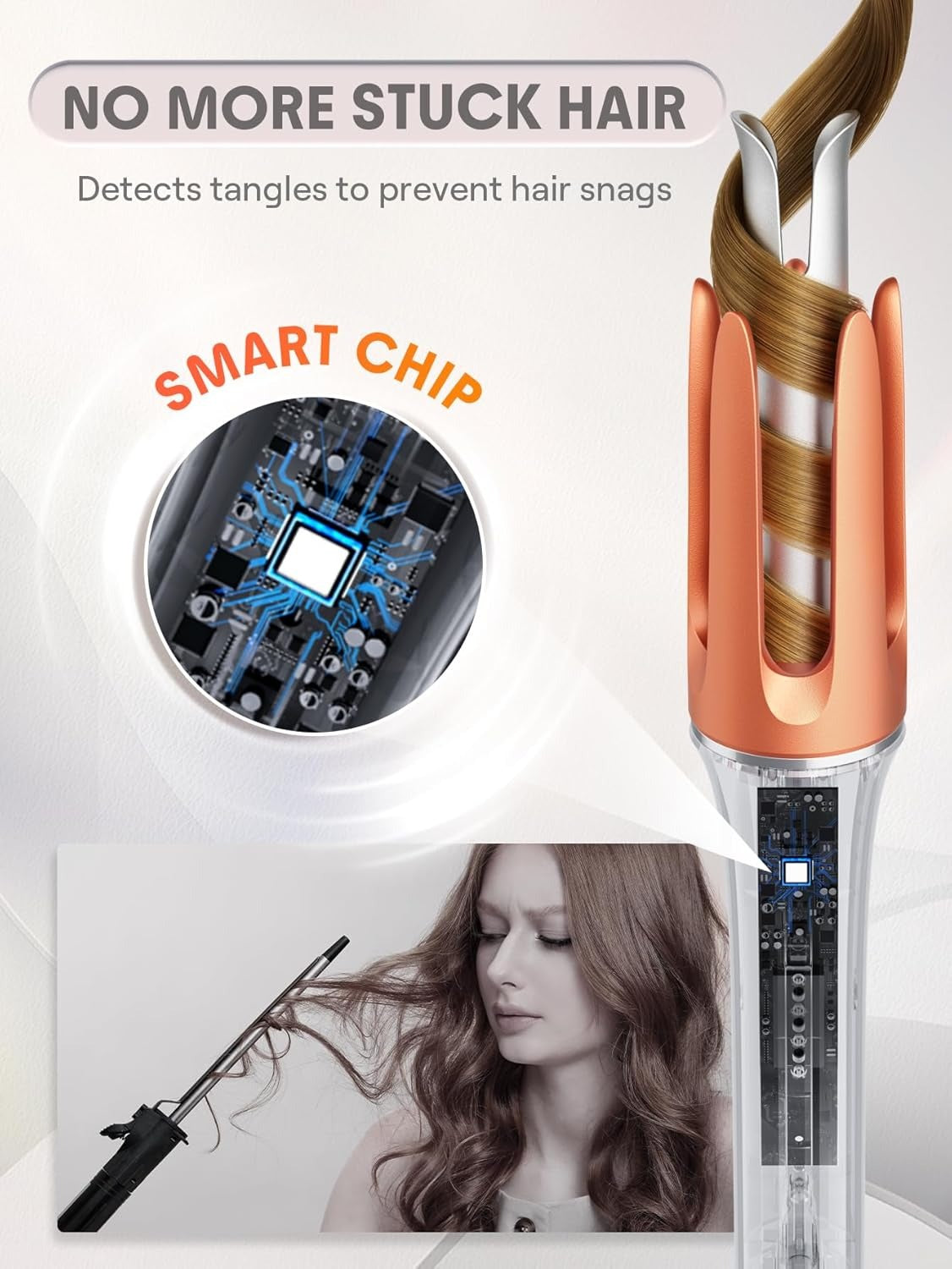 Darziq Sheglam automatic curling iron for creating smooth, bouncy curls with ease in health and beauty styling.