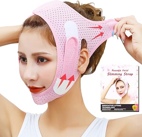 Darziq V Shape Face Slimming Strap showing adjustable strap and sleek design for facial contouring and slimming.
