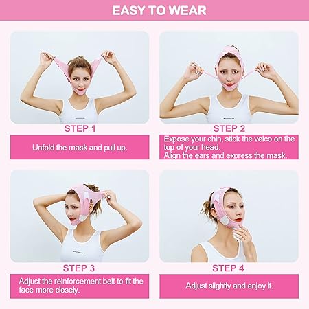 Darziq V Shape Face Slimming Strap showing a flexible, adjustable facial support device for contouring and toning the jawline.