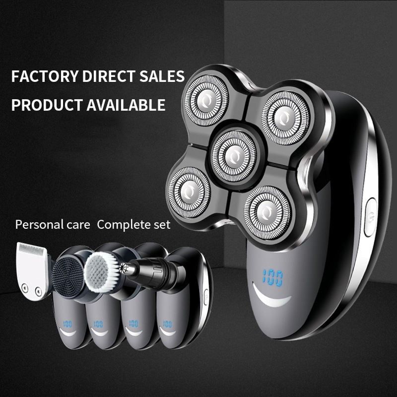 Darziq waterproof electric head shaver with ergonomic design for smooth, close shaving, suitable for health and beauty use.